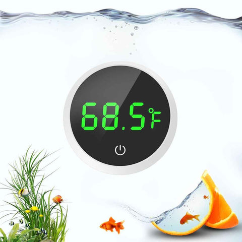 Fish Tank Thermometer Aquarium Thermometer Wireless Touch Stick Digital Aquarium Thermometer LED Display ±1°F for Monitoring The Fish Tank Aquarium Temperature Accessories - White - Size 1.77in In Australia - Darrahopens