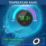 Fish Tank Thermometer Aquarium Thermometer Wireless Touch Stick Digital Aquarium Thermometer LED Display ±1°F for Monitoring The Fish Tank Aquarium Temperature Accessories - White - Size 1.77in In Australia - Darrahopens