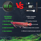 Fish Tank Thermometer Aquarium Thermometer Wireless Touch Stick Digital Aquarium Thermometer LED Display ±1°F for Monitoring The Fish Tank Aquarium Temperature Accessories - White - Size 1.77in In Australia - Darrahopens