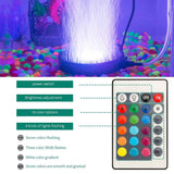 Aquarium Bubble Light LED Fish Tank Bubbler Light, Remote Controlled Aquariums Air Stone Disk Lamp with 16 Color Changing, 4 Lighting Effects for Tanks and Ponds In Australia - Darrahopens
