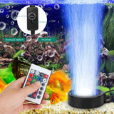 Aquarium Bubble Light LED Fish Tank Bubbler Light, Remote Controlled Aquariums Air Stone Disk Lamp with 16 Color Changing, 4 Lighting Effects for Tanks and Ponds In Australia - Darrahopens