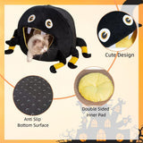 Black Spider Cat Nest Halloween Puppy Cave Warm Kitten Bed with Removable Washable Cushion In Australia - Darrahopens