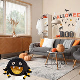 Black Spider Cat Nest Halloween Puppy Cave Warm Kitten Bed with Removable Washable Cushion
