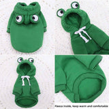 Dog Hoodie Frog-Themed Autumn Winter Pet Clothing Small Medium Dogs Soft - Green - Size XXL In Australia - Darrahopens