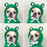 Dog Hoodie Frog-Themed Autumn Winter Pet Clothing Small Medium Dogs Soft - Yellow - Size M