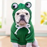Dog Hoodie Frog-Themed Autumn Winter Pet Clothing Small Medium Dogs Soft - Yellow - Size S In Australia - Darrahopens