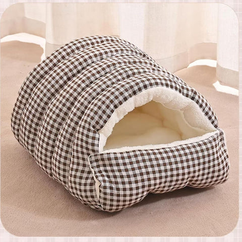 Cozy Monster Cat Bed, Cave Style Pet Bed, Cat Beds for Indoor Cats, Cat Cave Bed Cat Tent with Removable Cushion, Warm Cave Nest Sleeping Bed Puppy House for Cats Small Dogs - Black - Size 43cm*40cm*28cm In Australia - Darrahopens