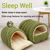 Cozy Monster Cat Bed, Cave Style Pet Bed, Cat Beds for Indoor Cats, Cat Cave Bed Cat Tent with Removable Cushion, Warm Cave Nest Sleeping Bed Puppy House for Cats Small Dogs - Black - Size 43cm*40cm*28cm