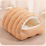 Cozy Monster Cat Bed, Cave Style Pet Bed, Cat Beds for Indoor Cats, Cat Cave Bed Cat Tent with Removable Cushion, Warm Cave Nest Sleeping Bed Puppy House for Cats Small Dogs - Pink - Size 30cm*28cm*20cm In Australia - Darrahopens
