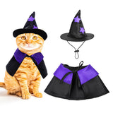 Halloween Pet Costume Cat Wizard Costume Funny Wizard Cat Clothes Cloak and Hat for Small Dogs Outfits In Australia - Darrahopens