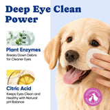 Dog Eye Wipes, Tear Stain Remover for All Dogs & Cats – Hypoallergenic & Deodorizing Eye Wipes for Dogs, Pet Eye Cleaner Wipes with Enzymes for Discharge, Crust, Mucus & Debris, Coconut (100 Ct)