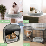 Cat Bed Plush Cat Bed Round Cat Bed Cat Furniture Cat Comfort Pet Supplies - Gray / 50cm