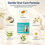 Pet Teeth Cleaning Finger Wipes for Dogs & Cats, Gentle Daily Oral Care Dental Wipes Helps Reduce Plaque Tartar & Freshens Breath, Dog Toothbrush Alternative for Puppies, Kittens & All Breeds,50 Count