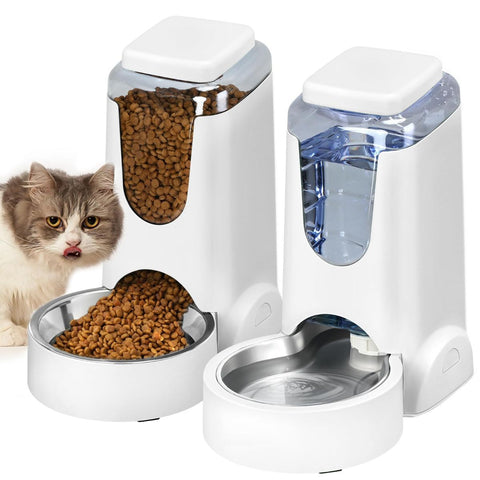 Cat Feeder Automatic Cat Feeder Cat Water Dispenser Cat Feeding Set Pet Care In Australia - Darrahopens