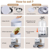 Cat Automatic Feeder Cat Water Dispenser Pet Feeding Set Cat Food Dispenser In Australia - Darrahopens