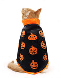 Halloween Cat Costume Cloak Witch Hat Pet Accessories Halloween Adjustable Pumpkin Pet Costumes Clothes Set, Halloween pet Costume Decor Cloak for Cats Dogs Puppy Halloween Carnival Party Supplies