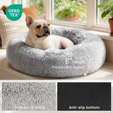 Pet Bed Anti-Anxiety Pet Bed Donut Pet Bed Small Dog Bed Medium Dog Bed Cat Bed - Gray / 27in