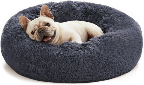 Pet Bed Anti-Anxiety Pet Bed Donut Pet Bed Small Dog Bed Medium Dog Bed Cat Bed - Navy - Size 27in In Australia - Darrahopens