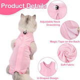 Cat Recovery Jumpsuit Abdominal Wound Protection Post-Surgery Cat Clothing - Pink - Size M(Above 3.5 lbs) In Australia - Darrahopens