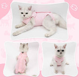 Cat Recovery Jumpsuit Abdominal Wound Protection Post-Surgery Cat Clothing - Yellow - Size S(Above 16 oz) In Australia - Darrahopens