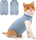 Cat Recovery Jumpsuit Abdominal Wound Protection Post-Surgery Cat Clothing - Blue - Size M(Above 3.5 lbs) In Australia - Darrahopens