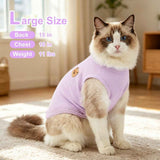 3PCS Waffle Knit Pet Shirt Sphynx Cat Clothing Small Dog T-Shirt Pet Fashion - Purple&Blue&Green / M(4.1-7.5lb) In Australia - Darrahopens