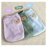 3PCS Waffle Knit Pet Shirt Sphynx Cat Clothing Small Dog T-Shirt Pet Fashion - Purple&Blue&Green / S(2-4lb) In Australia - Darrahopens
