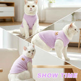 3PCS Waffle Knit Pet Shirt Sphynx Cat Clothing Small Dog T-Shirt Pet Fashion - Green&Pink&Yellow / XXL(16.1-20lb) In Australia - Darrahopens