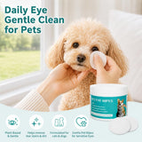 Eye Wipes for Dogs & Cats, Pet Eye Cleaner Wipes for Tear Stains Discharge, Hypoallergenic with Aloe Vera and Vitamin E, Gently Removes Eye Debris, Mucus, Crust, for Daily Use, 100 Count In Australia - Darrahopens