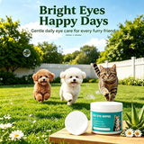 Eye Wipes for Dogs & Cats, Pet Eye Cleaner Wipes for Tear Stains Discharge, Hypoallergenic with Aloe Vera and Vitamin E, Gently Removes Eye Debris, Mucus, Crust, for Daily Use, 100 Count In Australia - Darrahopens