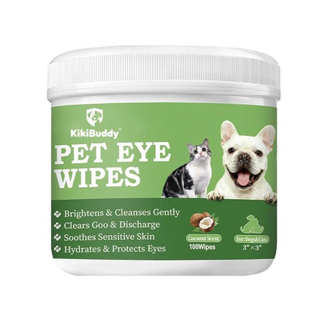 Dog Eye Wipes Tear Stain Remover for Dogs & Cats, Gentle Pet Eye Cleaner Pads to Remove Discharge, Crust & Boogers, Natural Grooming Supplies for Puppy, Kitten - 100ct, Coconut Scent In Australia - Darrahopens