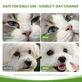 Dog Eye Wipes Tear Stain Remover for Dogs & Cats, Gentle Pet Eye Cleaner Pads to Remove Discharge, Crust & Boogers, Natural Grooming Supplies for Puppy, Kitten - 100ct, Coconut Scent