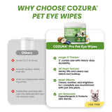 Dog Eye Wipes Tear Stain Remover for Dogs & Cats, Gentle Pet Eye Cleaner Pads to Remove Discharge, Crust & Boogers, Natural Grooming Supplies for Puppy, Kitten - 100ct, Coconut Scent In Australia - Darrahopens
