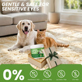 Dog Eye Wipes Tear Stain Remover for Dogs & Cats, Gentle Pet Eye Cleaner Pads to Remove Discharge, Crust & Boogers, Natural Grooming Supplies for Puppy, Kitten - 100ct, Coconut Scent