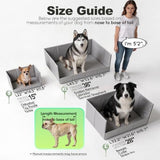 Dog Grass Pad with Tray, Foldable Litter Box High Wall, Indoor Potty | Easy Clean Puppy Pee Pad Holder with Odor Free Artificial Grass Patch for Dogs Potty, Leakproof, No Assembly - Gray - Size X-Large for Dog＜ 38" Length
