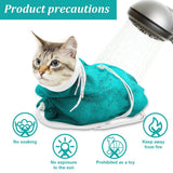 Cat Bath Bag Breathable Cat Shower Bag Anti-Scratch Cat Grooming Bag Adjustable - Gray - Size 19.6