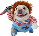 Pet Deadly Doll Dog Costume, Cosplay Halloween Christmas Funny Clothes Party Costume for Small Medium and Large Dogs - Blue - Size M In Australia - Darrahopens