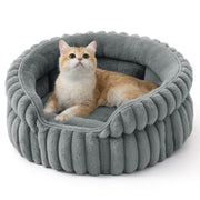 Cat Bed Plush Cat Bed Round Cat Bed Cat Furniture Cat Comfort High-Quality Cat - Navy / 20in In Australia - Darrahopens