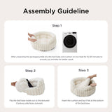 Cat Bed Plush Cat Bed Round Cat Bed Cat Furniture Cat Comfort High-Quality Cat - Navy / 20in