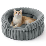 Cat Bed Plush Cat Bed Round Cat Bed Cat Furniture Cat Comfort High-Quality Cat - Navy / 26in