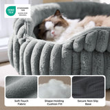 Cat Bed Plush Cat Bed Round Cat Bed Cat Furniture Cat Comfort High-Quality Cat - Navy / 26in