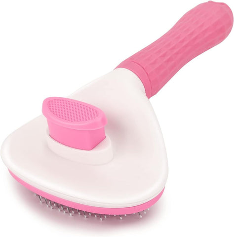 Self-Cleaning Pet Brush Pet Grooming Brush Remove Loose Undercoat Pet Massage - Pink - Size 7.7in In Australia - Darrahopens