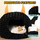 Funny Cat Bed Halloween Large Cat Cave Nest Warm Cute Kitten Bed Mattress Cartoon Ultra Soft Plush Removable Cushion In Australia - Darrahopens