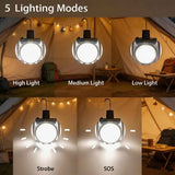 Solar Bulb Light LED Light Solar Panel Lithium Batteries 5 Working Modes USB In Australia - Darrahopens