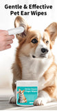 Ear Cleaner Finger Wipes for Dogs & Cats,50 Counts Pet Ear Wipes,Pet Ear Cleaner Finger Wipes to Remove Wax, Dirt, Relieve Ear Itching & Inflammation for Dogs & Cats In Australia - Darrahopens