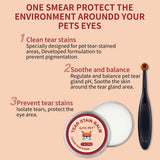 1 Pack Natural Tear Stain Remover Balm for Dogs & Cats – Gentle & Effective Eye Care, Prevents Tear Stains & Reduces Redness, Safe & Non-Irritating Formula with Professional Brush, 1 oz - White