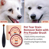 2 PackNatural Tear Stain Remover Balm for Dogs & Cats – Gentle & Effective Eye Care, Prevents Tear Stains & Reduces Redness, Safe & Non-Irritating Formula with Professional Brush, 1 oz - White - Size In Australia - Darrahopens