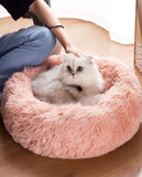 Cat Bed Fluffy Cat Bed Round Cat Bed Cat Furniture Cat Comfort Cat Sleeping Bed - Green / 24in
