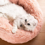 Cat Bed Fluffy Cat Bed Round Cat Bed Cat Furniture Cat Comfort Cat Sleeping Bed - Navy / 20in In Australia - Darrahopens