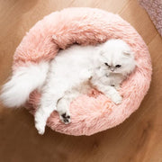 Cat Bed Fluffy Cat Bed Round Cat Bed Cat Furniture Cat Comfort Cat Sleeping Bed - Pink / 24in In Australia - Darrahopens